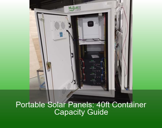 Portable Solar Panels: 40ft Container Capacity Guide